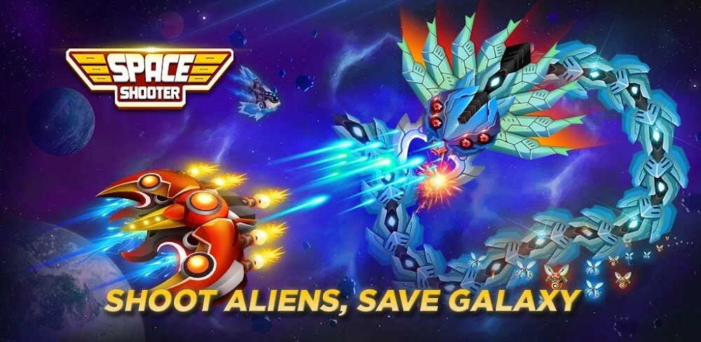 Space Shooter v2.018 MOD APK (Unlimited Money, Mega) Latest